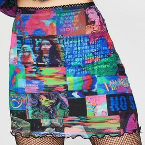 XL Dolls kill Horoscopez Glitch Skirt